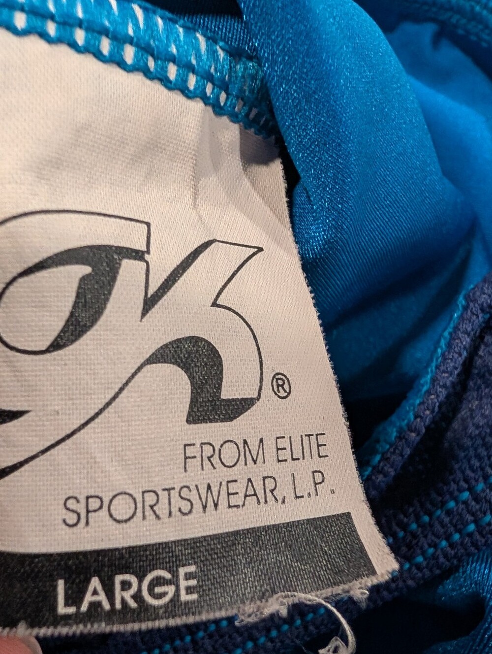 MYSTIQUE GK ELITE Gymnastics Dance Leotard Large Blue MESH Breathable RAZORBACK - Picture 3 of 5